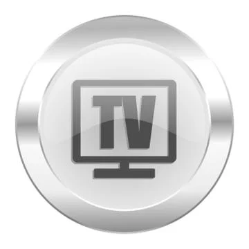 Tv chrome web icon isolated. Ilustración de archivo