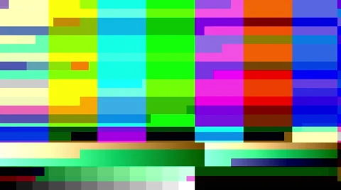 TV color bars with a digital malfunction - Glitch 1001 HD, 4K 스톡 동영상 65314058
