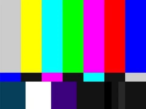 Tv colored bars signal Stock Illustration