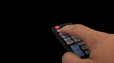 TV Control ON Alpha Channel Stock Footage 32007475