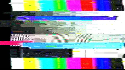 TV Digital Glitch Transitions Stock Footage 128879406