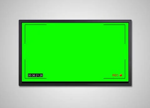 TV display cctv recording screen on wall Stock Illustration