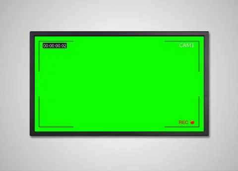 TV display of cctv screen on wall Stock Illustration