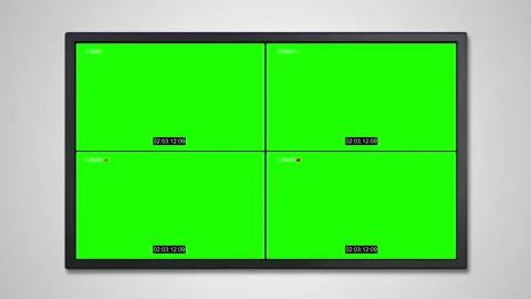 TV display of cctv technology Stock Footage 89548482