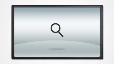 Tv display with internet icon Stock Footage 41343207