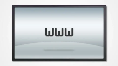 Tv display with internet icon hd Stock Footage 41342814