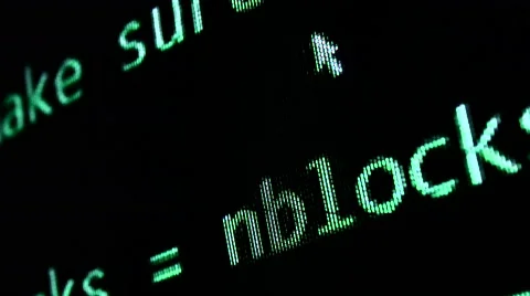 TV display macro program source code in green Stock Footage 60038351