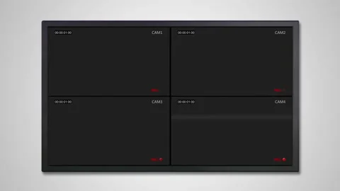 TV display show Closed circuit television cctv 스톡 동영상 89553914