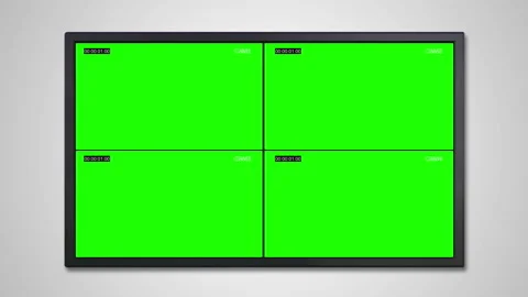 TV display of surveillance Stock Footage 89548493