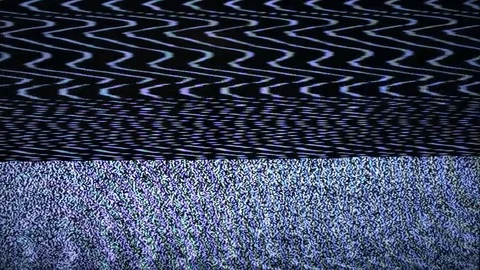 TV Distorted Signal Problems Glitch Stock Footage 83622091