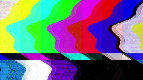 TV Distorted Signal Problems Glitch Stock Footage 105921462