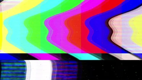 TV Distorted Signal Problems Glitch Stock Footage 105922135