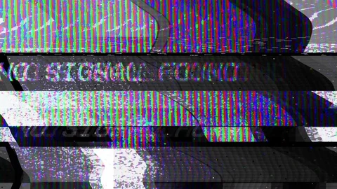 TV Distorted Signal Problems Glitch Stock Footage 105923671