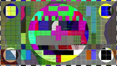 TV Distorted Signal Problems Glitch Stock Footage 105948056