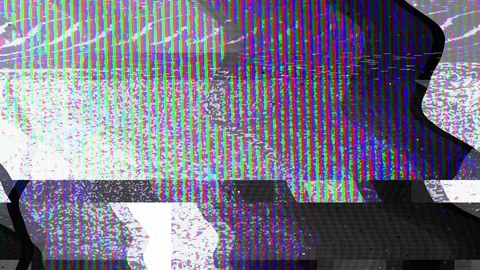 TV Distorted Signal Problems Glitch Stock Footage 105949233