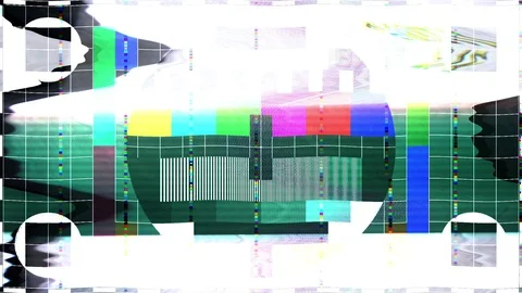 TV Distorted Signal Problems Glitch Stock Footage 105967300