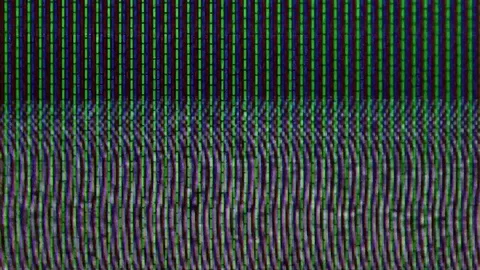 TV Distorted Signal Problems Glitch Stock Footage 105969578