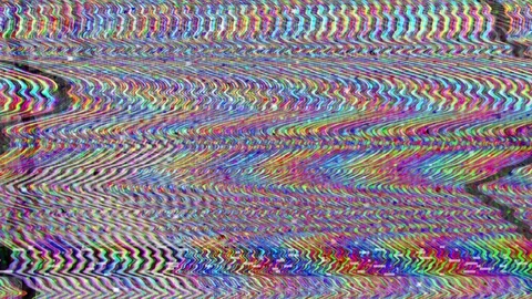 TV Distorted Signal Problems Glitch Stock Footage 105993094