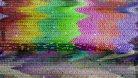 TV Distorted Signal Problems Glitch Stock Footage 106132716