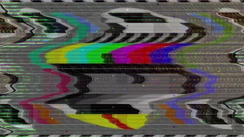TV Distorted Signal Problems Glitch Stock Footage 106135577