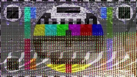 TV Distorted Signal Problems Glitch Stock Footage 106137641