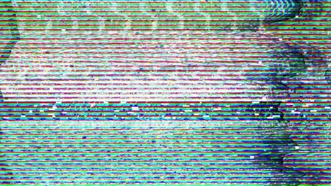 TV Distorted Signal Problems Glitch Stock Footage 106171417