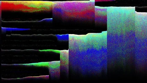 TV Distorted Signal Problems Glitch Stock Footage 120767887