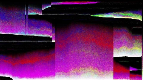 TV Distorted Signal Problems Glitch Stock Footage 120769047