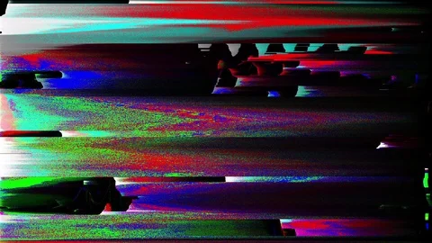 TV Distorted Signal Problems Glitch Stock Footage 120769100