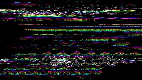 TV Distorted Signal Problems Glitch Stock Footage 120952055