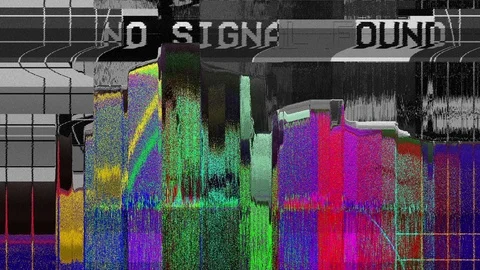 TV Distorted Signal Problems Glitch Stock Footage 120953667