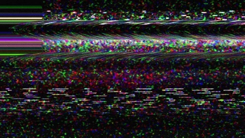 TV Distorted Signal Problems Glitch Stock Footage 121016797