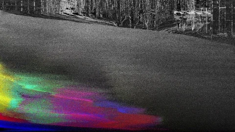 TV Distorted Signal Problems Glitch Stock Footage 121017842