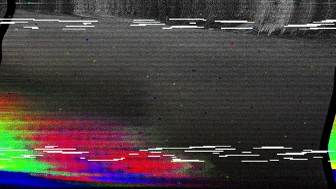 TV Distorted Signal Problems Glitch Stock Footage 121017960