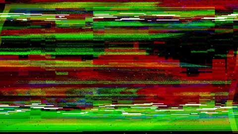 TV Distorted Signal Problems Glitch Stock Footage 121059856
