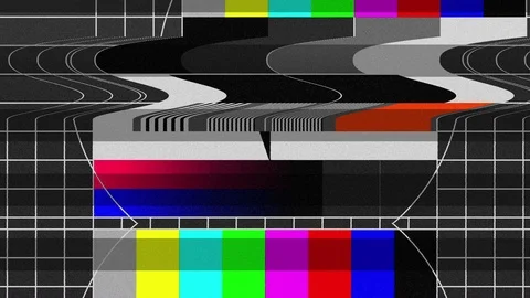 TV Distorted Signal Problems Glitch Stock Footage 121209099