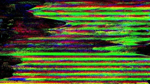 TV Distorted Signal Problems Glitch Stock Footage 123755454
