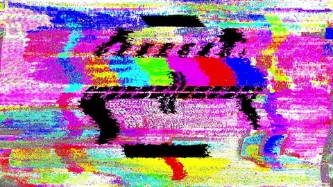 TV Distorted Signal Problems Glitch Stock Footage 123763956