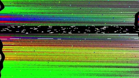 TV Distorted Signal Problems Glitch Stock Footage 123795803
