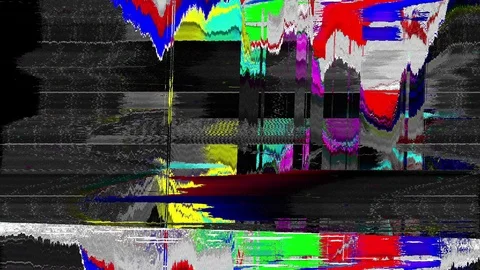 TV Distorted Signal Problems Glitch Stock Footage 123950925