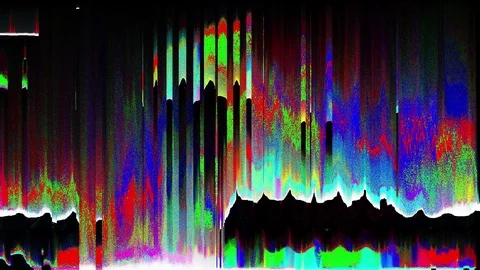TV Distorted Signal Problems Glitch Stock Footage 123951015