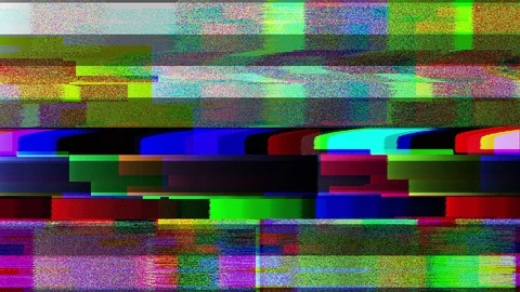 TV Distorted Signal Problems Glitch Stock Footage 123952817