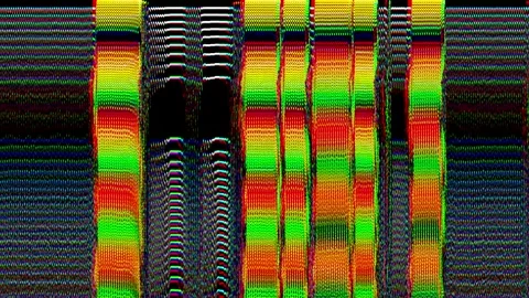 TV Electromagnetic Spectrum Waves Color Digital Noise with Static Stock Footage 306866979