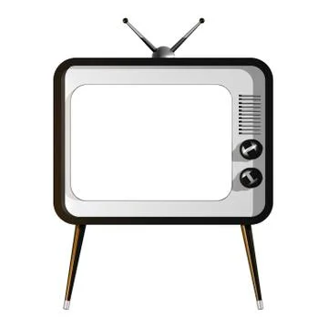 Tv with empty screen 스톡 일러스트