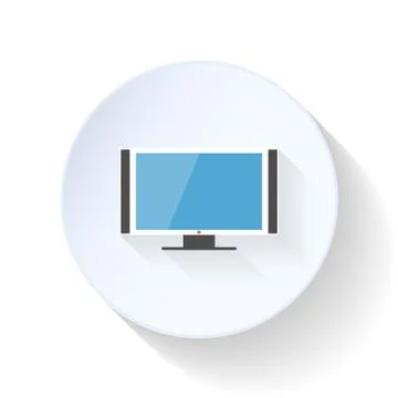 Tv flat icon Illustrazione stock