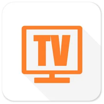 Tv flat icon 库存插图