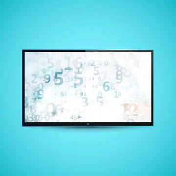TV Flat Screen Icd Illustration Stock-Illustration