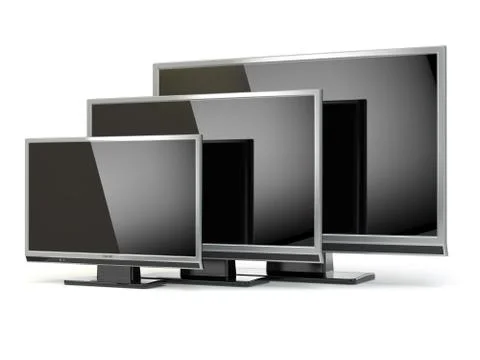 Tv flat screen lcd or plasma. .digital broadcasting television. Stock Illustration