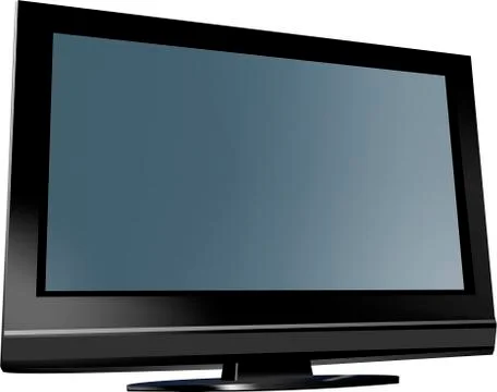 TV flat screen lcd, plasma realistic illustration Stock Illustration