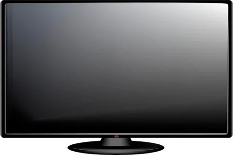 TV flat screen lcd, plasma realistic illustration Stock-Illustration